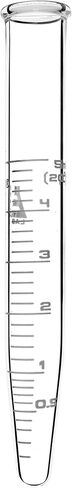 Graduated Centrifuge Tube, 5ml - Borosilicate 3.3 Glass, Conical Shape - 0.2ml White Graduations - Eisco Labs in Saudi Arabia