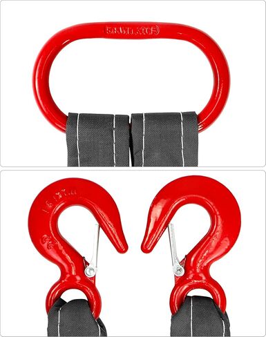 QWORK 10Ft Two Leg Bridle Web Sling, 6613lb Capacity Steel Sling in Kuwait