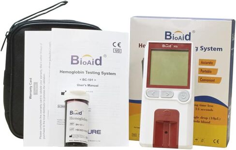 مجموعة أدوات قياس الهيموجلوبين من Bioaid مع 10 قطع من الشرائط in Kuwait