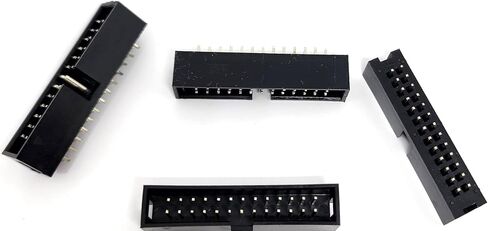 Connectors Pro 25-Pack 26P DC3 2.54mm 0.1" Pitch 26 Pins Male Box Headers 2x13 Dual Rows 26 Pins Male Straight Pin PCB DIP, Double-Row 2x13 26P DC3 2.54 mm DCS IDC Connector in Saudi Arabia