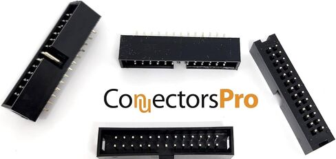 Connectors Pro 25-Pack 26P DC3 2.54mm 0.1" Pitch 26 Pins Male Box Headers 2x13 Dual Rows 26 Pins Male Straight Pin PCB DIP, Double-Row 2x13 26P DC3 2.54 mm DCS IDC Connector in Saudi Arabia