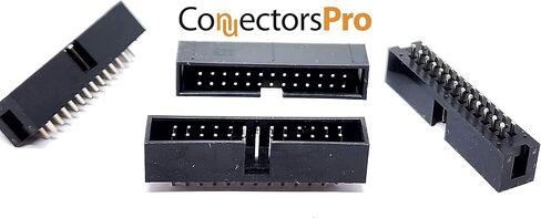 Connectors Pro 25-Pack 26P DC3 2.54mm 0.1" Pitch 26 Pins Male Box Headers 2x13 Dual Rows 26 Pins Male Straight Pin PCB DIP, Double-Row 2x13 26P DC3 2.54 mm DCS IDC Connector in Saudi Arabia