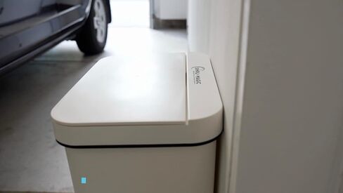 SIMPLI-MAGIC 79503 سلة مهملات بمستشعر بدون لمس سعة 13 جالون، سلة قمامة مستطيلة، مثالية للمنزل والمطبخ والمكتب باللون الأبيض in Kuwait