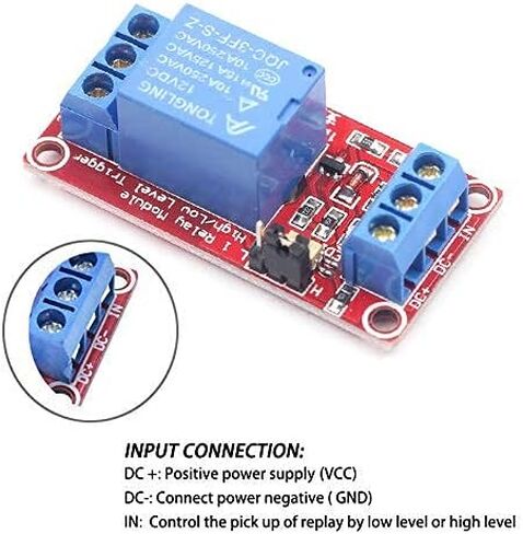 وحدة مرحل 12 فولت، لوحة مرحل واحدة لقناة Raspberry Pi مع مشغل مرحل عالي أو منخفض المستوى معزول بصريًا، مفتاح مرحل 1 قناة 12 فولت لاردوينو in Kuwait