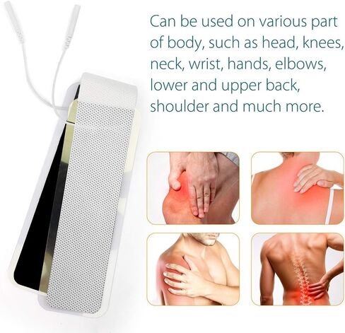 وسادات وحدة عشرات من LotFancy مقاس 1.65 بوصة × 13.75 بوصة، 4 قطع من وسادات القطب الكهربائي على شكل شريط طويل، وسادات بديلة لوحدة عشرات للعلاج الكهربائي in Saudi Arabia