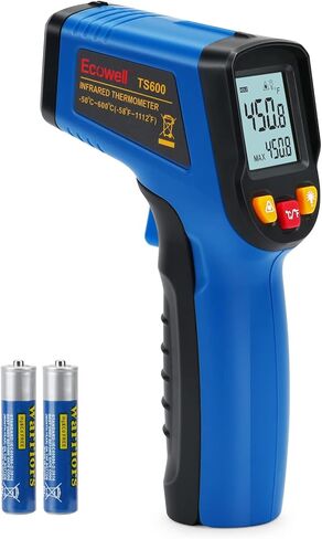 Ecowell Infrared Thermometer Gun, Temperature Gun, Laser IR Digital Temp Surface Tools Accessories, Heat Thermometer for Cooking Griddle Pizza Oven Engine, -58°F to 1120°F, Not for Humans, Non-Contact in Kuwait