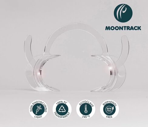 10 قطع بديلة لضامة شفاه الخد بحجم الأطفال لمجموعة LightIZ Dental LED من Moontrack. احترافية، آمنة، خالية من البيسفينول أ، فتاحة فم شفافة in Saudi Arabia