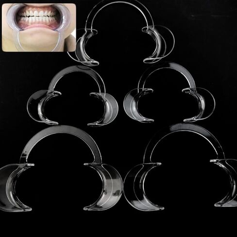 21 قطعة من GXXMEI (7 متوسطة + 7 كبيرة + 7 صغيرة) ضام الخد لتبييض الأسنان على شكل حرف C، فتاحة فم الأسنان قابلة للتعقيم، ضامة خد الشفاه للأسنان للاستعمال مرة واحدة من أجل لعبة تحدي واقي الفم in Kuwait