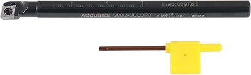 Accusize الأدوات الصناعية 1/2 بوصة × 7 بوصة الطول الإجمالي، شريط مملة قابل للفهرسة Rh Sclcr مع Ccgt32.5-Akh01 كربيد قطع الألومنيوم، P252-S501 in Saudi Arabia