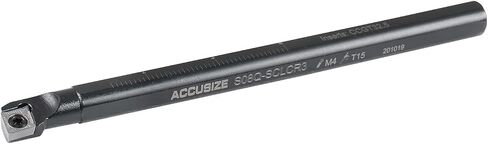 Accusize الأدوات الصناعية 1/2 بوصة × 7 بوصة الطول الإجمالي، شريط مملة قابل للفهرسة Rh Sclcr مع Ccgt32.5-Akh01 كربيد قطع الألومنيوم، P252-S501 in Saudi Arabia