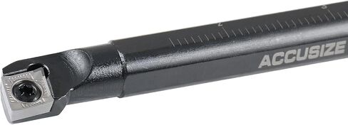 Accusize الأدوات الصناعية 1/2 بوصة × 7 بوصة الطول الإجمالي، شريط مملة قابل للفهرسة Rh Sclcr مع Ccgt32.5-Akh01 كربيد قطع الألومنيوم، P252-S501 in Saudi Arabia