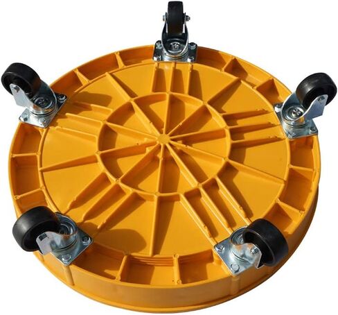 30 Gallon and 55 Gallon Heavy Duty Plastic Drum Dolly – Durable Plastic Drum Cart 900 lb. Capacity- Barrel Dolly with 5 Swivel Casters Wheel,Black in Kuwait