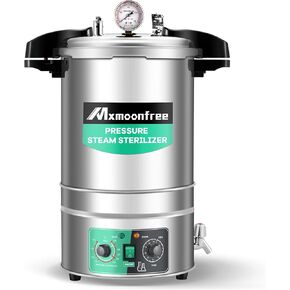 جهاز تعقيم موقوت بسعة 19 كوارت من Mxmoonfree، جهاز تعقيم بالبخار المضغوط، 15 رطل لكل بوصة مربعة عند 121 درجة مئوية، درجة مختبرية 110 فولت in Kuwait