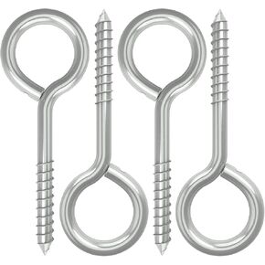 EUCARLOS 5 عيون لولبية، 4 عبوات من خطافات العين المعدنية، مسمار ذو خيط متخلف، خطافات أرجوحة شديدة التحمل للربط، ورفع وتأمين أسلاك الكابلات in Kuwait