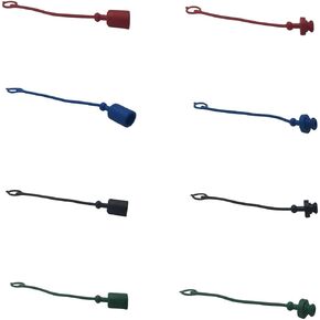 5 مجموعات 1/4″ ISO 7241-B قارنة هيدروليكية زراعية غطاء غبار ذكر ومجموعة غطاء قابس أنثى (أحمر، أزرق، أسود، أصفر، أخضر) in Kuwait