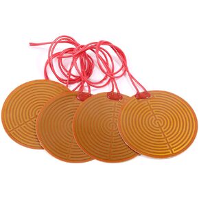 4 قطع لوحة لاصقة لسخان الفيلم، Icstation PI عناصر التسخين فيلم 12 فولت 7 واط شريط سخان لاصق بوليميد لوحة سخان 25 مم × 50 مم in Kuwait