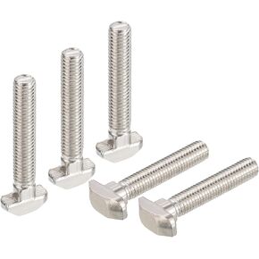 Uxcell M8x45mm T فتحة مسمار منسدل، 15 قطعة رأس مطرقة T-Bolt T شكل مسمار منزلق لملف ألومنيوم 40 سلسلة in Kuwait