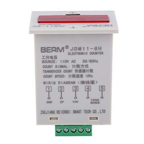 JDM11-6H Electronic Counter 6 Digits LED Digital Display Counter Relay Transducer Count Accumulating Counter (AC110V) in Saudi Arabia