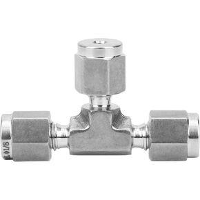 YWBL-WH Tee Compression Elbow Tube Fittings Connector Equal Diameter Adapter 316 Stainless Steel Die Forging SS6003(Ф1/2), Pneumatic Auxiliary Components