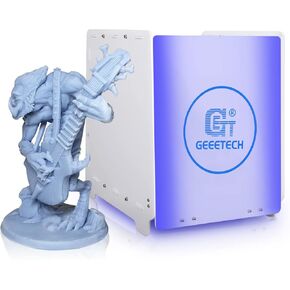 Geeetech UV Curing Light Box for LCD/DLP/SLA 3D Resin Printer Model, DIY 405nm UV Resin Curing Box with 360°Driven Turntable, Intelligent Time Control Resin Curing Station, Fast Curing Machine GCB-1