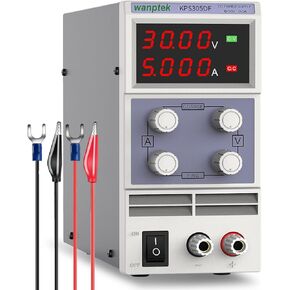 مصدر طاقة تيار مستمر متغير، قابل للتعديل 30 فولت 5 أمبير منظم لتحويل التيار الكهربائي مع 4 شاشات LED رقمية، مزود طاقة للمقعد مع تعديلات خشنة ودقيقة (00.01 فولت، 0.001 أمبير) in Kuwait