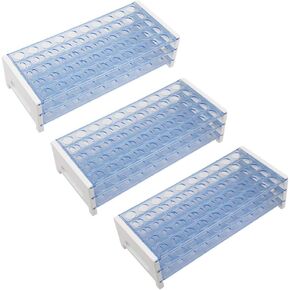 3 قطع رف أنابيب اختبار لأنابيب 16 مللي متر 50 ثقوب البلاستيك أنابيب اختبار المعمل حامل قوس حامل للمختبر in Kuwait