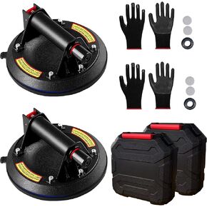 MEHIDFY عبوة من كوبين شفط زجاجيين، كوب شفط عالي التحمل مقاس 8 بوصات لرفع الزجاج الكبير، رافع كأس شفط صناعي للنوافذ والبلاط، سعة تحميل 480 رطل، مع وسادات وقفازات مزدوجة (حقيبة حمل واحدة) in Kuwait