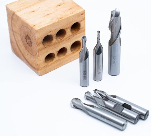 M2 HSS 6 قطعة مجموعة الكرة نهاية اثنين من المطاحن نهاية الناي مجموعة 1/8 3/16 1/4 5/16 3/8 1/2 in Kuwait