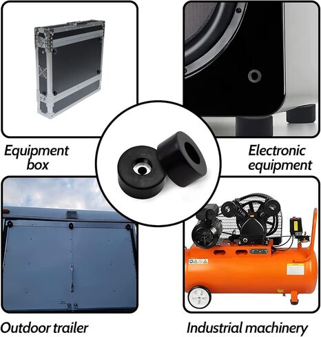 Miayaya 4 Pack Anti Vibration Foot Pad Isolator Rubber Bumper Compatible with Many Compressors Generators Sound Machine Power Amplified Shockproof Instrument Rubber Furniture Moisture-Proof Foot Pads in Kuwait