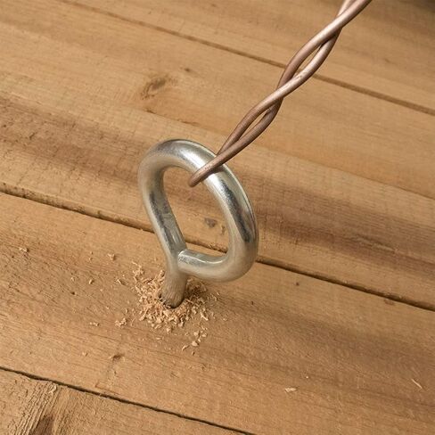 EUCARLOS 5 عيون لولبية، 4 عبوات من خطافات العين المعدنية، مسمار ذو خيط متخلف، خطافات أرجوحة شديدة التحمل للربط، ورفع وتأمين أسلاك الكابلات in Kuwait