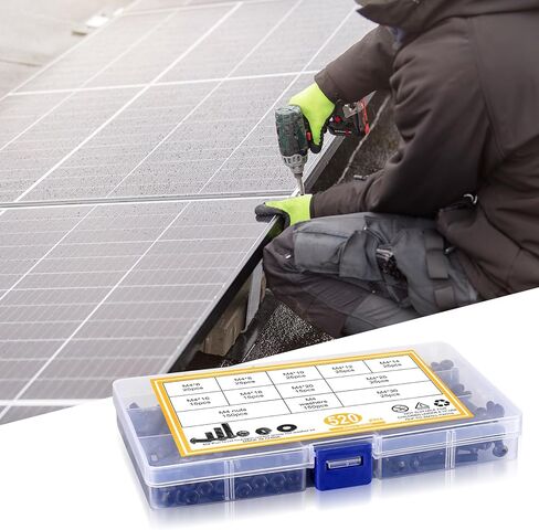 مجموعة متنوعة من الصواميل والمسامير المترية، 520 قطعة M4 براغي ذات غطاء سداسي برأس زر M4 وصواميل سداسية ومجموعة غسالة مسطحة، محرك ألين سداسي أسود، ملولب بالكامل، سبائك فولاذية بدرجة 10.9 in Kuwait