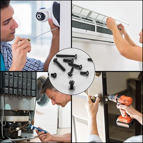 مجموعة متنوعة من الصواميل والمسامير المترية، 520 قطعة M4 براغي ذات غطاء سداسي برأس زر M4 وصواميل سداسية ومجموعة غسالة مسطحة، محرك ألين سداسي أسود، ملولب بالكامل، سبائك فولاذية بدرجة 10.9 in Kuwait