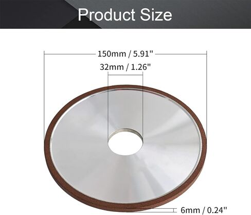 عجلات جلخ Utoolmart، 125 مم / 4.92 بوصة من الألماس، عجلة كاشطة مربوطة بالراتنج، أداة كاشطة لمعدن الكربيد 320 حبيبة 1 قطعة in Kuwait