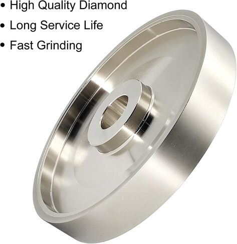 عجلة جلخ CAQUXIL CBN بقطر 15.24 سم × عرض 2.54 سم، أربور 2.54 سم، أدوات قطع فولاذية عالية السرعة لشحذها، حصى عجلة طحن الماس #320 in Kuwait