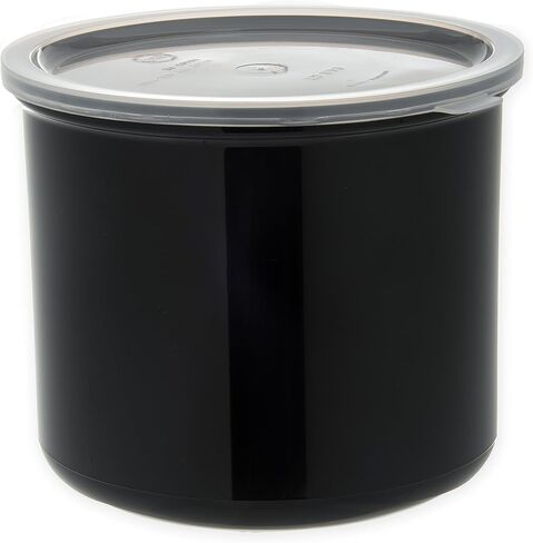 Carlisle FoodService Products Round Storage Container with Lid, 4 Quart Crock, Black in Kuwait