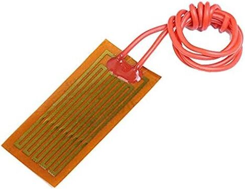 4 قطع لوحة لاصقة لسخان الفيلم، Icstation PI عناصر التسخين فيلم 12 فولت 7 واط شريط سخان لاصق بوليميد لوحة سخان 25 مم × 50 مم in Kuwait