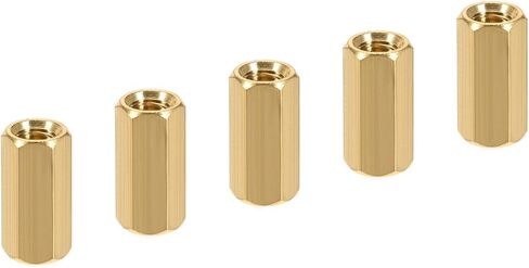 YOKIVE 5 Pcs M5 Spacers, Brass Hex PCB Standoffs Nuts, Keep Height Consistent, Great for Motherboard, Circuit Board, Electronics (Gold Tone, 15mm) in Saudi Arabia