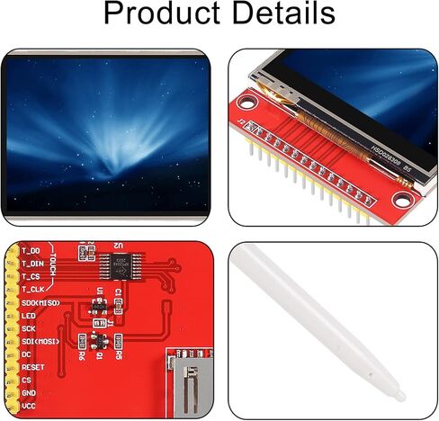 ACEIRMC ILI9341 2.8 "SPI TFT LCD لوحة اللمس 240X320 مع PCB 5V/3.3V STM32 مع قلم اللمس (2.8" ILI9341) in Saudi Arabia