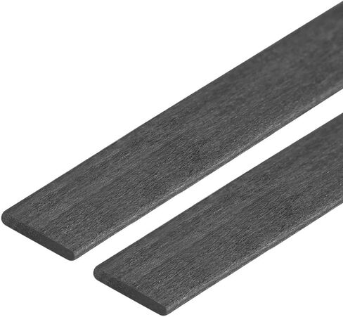 uxcell Carbon Fiber Strip Bars 1x5mm 400mm Length Pultruded Carbon Fiber Strips for Kites, RC Airplane 2 Pcs in Saudi Arabia