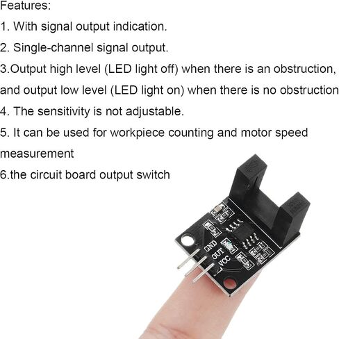 DKARDU 5 pcs LM393 H2010 Correlation Photoelectric Sensor Opposite-Type Infrared Count Sensor Motor Speed Sensor Module with Encoders Dupont Cable in Saudi Arabia