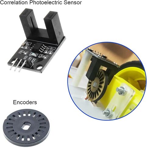 DKARDU 5 pcs LM393 H2010 Correlation Photoelectric Sensor Opposite-Type Infrared Count Sensor Motor Speed Sensor Module with Encoders Dupont Cable in Saudi Arabia