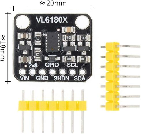 Hailege 2 قطعة VL6180 VL6180X مجموعة مكتشف الضوء البصري تتراوح وحدة الاستشعار التعرف على الإيماءات واجهة I2C 3.3 فولت 5 فولت باعث مستشعر الضوء المحيط in Kuwait