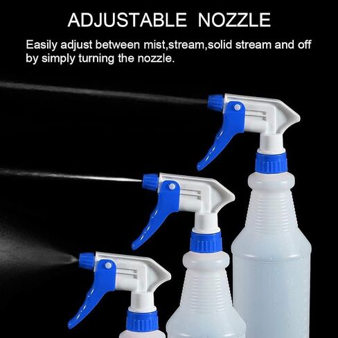 فوهة زجاجة رذاذ بلاستيكية، قطعة بديلة لزجاجة الرش شديدة التحمل، فوهة رذاذ لزجاجة المياه مضادة للتسرب لحلول التنظيف الكيميائية، بخاخ رأس قابل للتعديل لجميع الأغراض 4 قطع (أزرق) in Kuwait