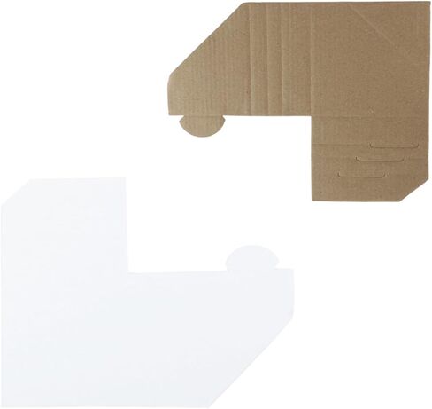 واقيات زوايا بإطار أبيض من Edema مقاس 2.54 سم، 3.81 سم، 5.08 سم، إطار صورة قابل للتعديل من الورق المقوى، عبوة من 28 قطعة للتعبئة والتحريك والتخزين in Kuwait