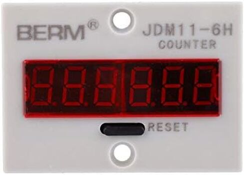 JDM11-6H عداد إلكتروني 6 أرقام LED شاشة ديجيتال عداد مرحل محول عدد تراكم عداد (AC110V) in Saudi Arabia
