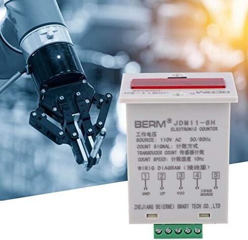 JDM11-6H عداد إلكتروني 6 أرقام LED شاشة ديجيتال عداد مرحل محول عدد تراكم عداد (AC110V) in Saudi Arabia