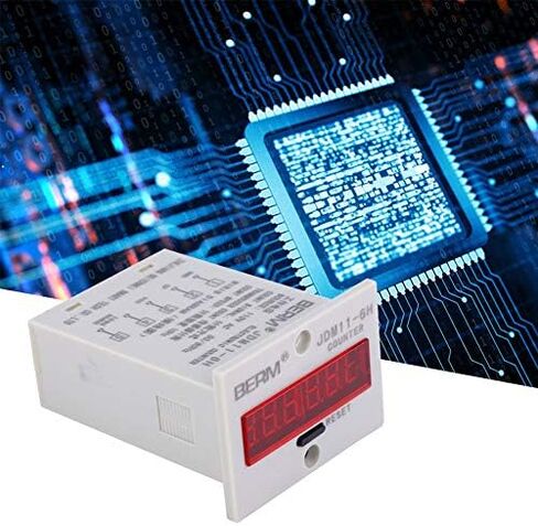 JDM11-6H عداد إلكتروني 6 أرقام LED شاشة ديجيتال عداد مرحل محول عدد تراكم عداد (AC110V) in Saudi Arabia