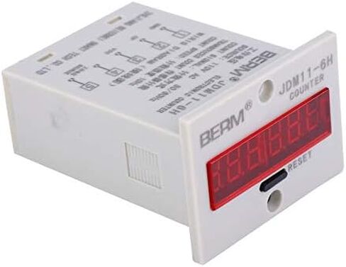 JDM11-6H عداد إلكتروني 6 أرقام LED شاشة ديجيتال عداد مرحل محول عدد تراكم عداد (AC110V) in Saudi Arabia
