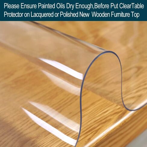 Clear Table Protector Vinyl 12x54 Inches Shelf Cover Wood Furniture Screen Protection Plastic Tablecloths Coffee Table Protetcor Cover Mat Cabinet Kitchen Countertop Cover Pad Crystal Carpet Protector in Kuwait
