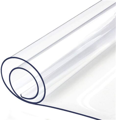 PVC Tablecloth Cover Clear Plastic Table Protector Vinyl Table Cloths Wate Rresistant Waterproof Wipeable Furniture Topper Pad for Bench Entryway Coffee Side Bedside Mat Desk Pad Rectangle 8 x 30 36 in Kuwait
